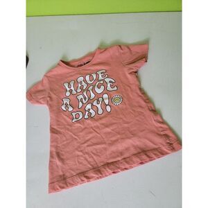 Just‎ 2 Cute Girls Shirt Have A Nice Day Sunflower Smiley Face Size 4 Orange